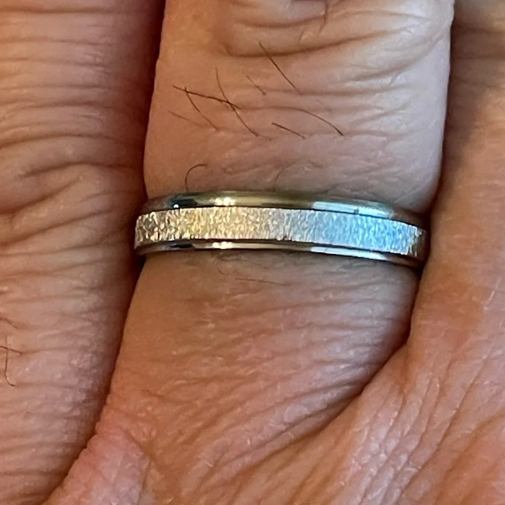 3mm stainless steel frosted ring - Picture 10 of 10